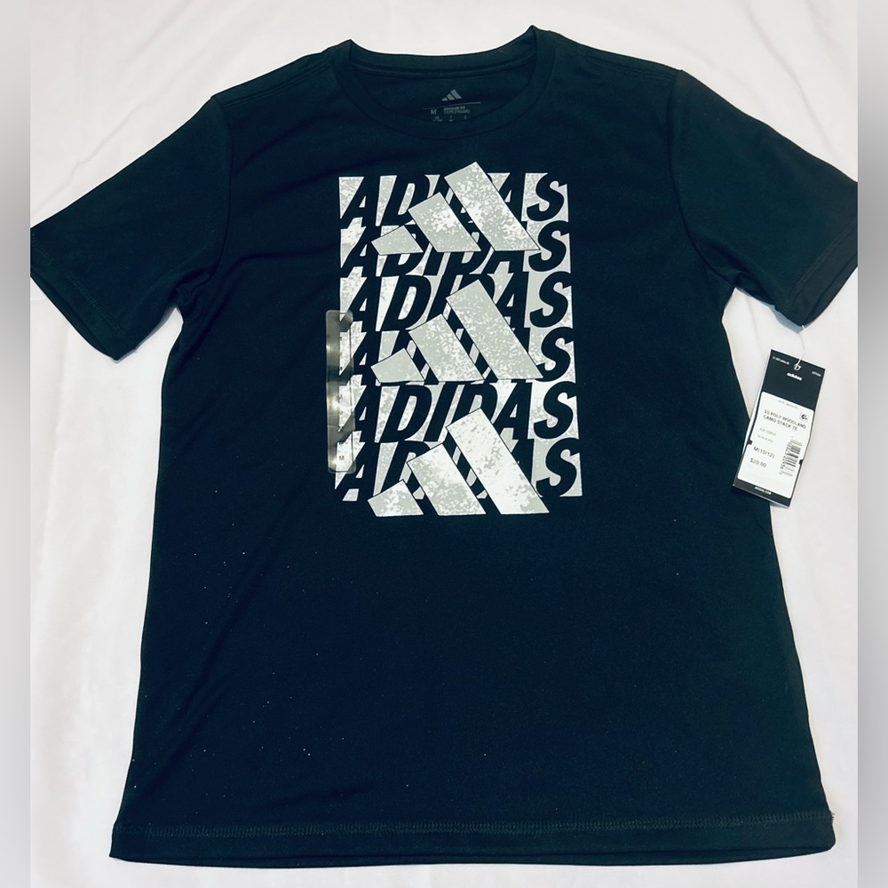 Adidas Boy’s Woodland Camo Logo Shirt Size M